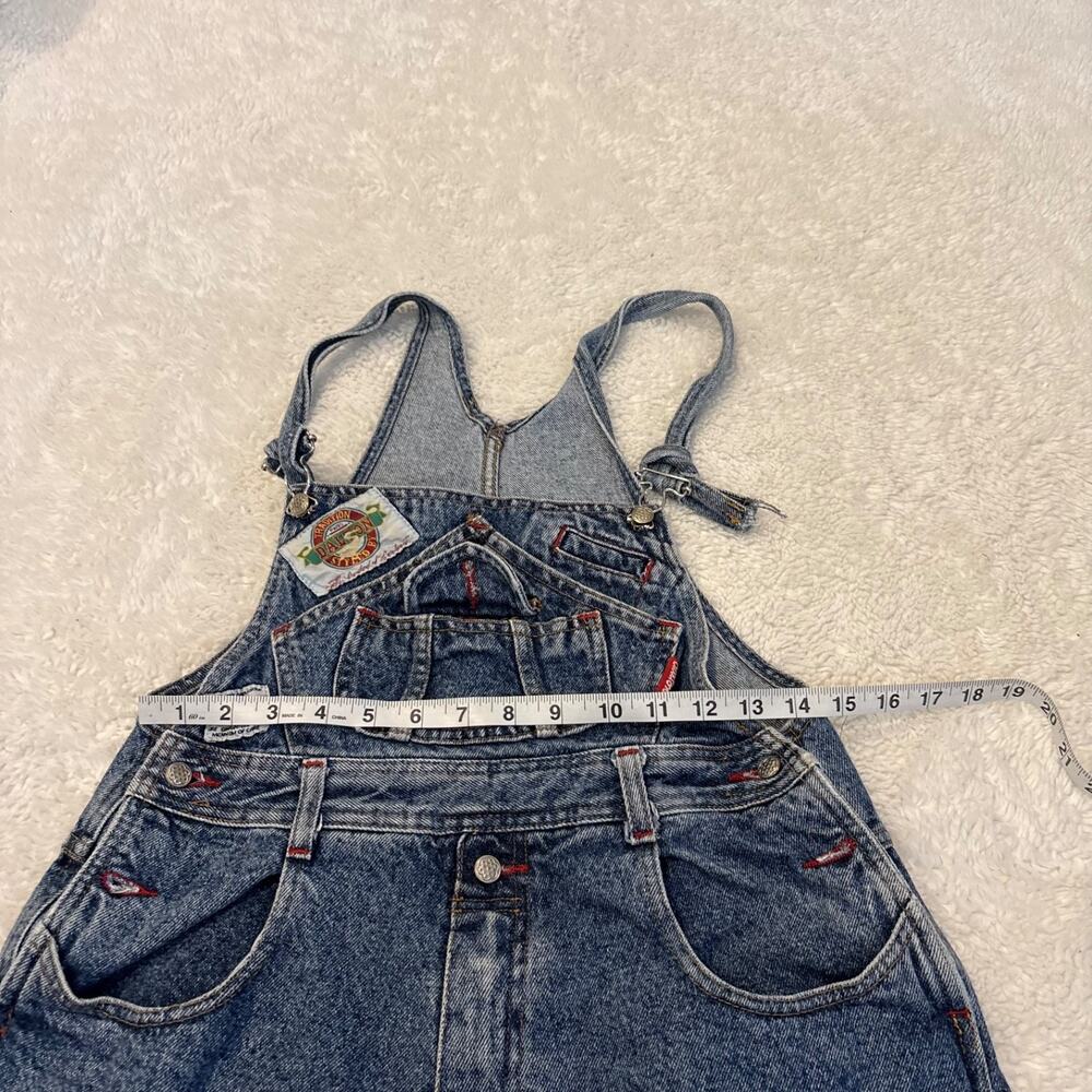 Womens Dalton Paris Denim Cotton Overalls OS Tomato Granola Grandma Utility Chic - Picture 4 of 8